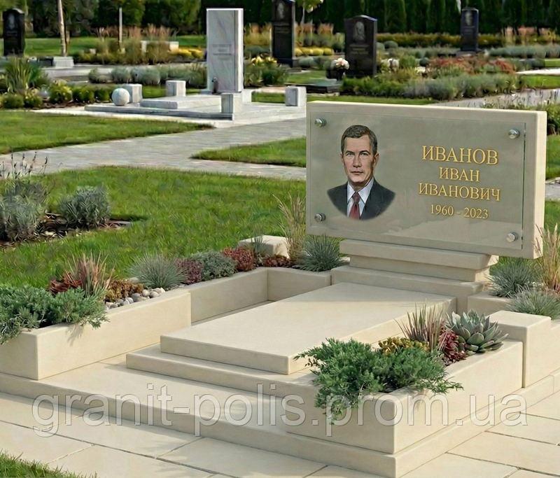 Елітний пам'ятник у сучасному стилі для чоловіка