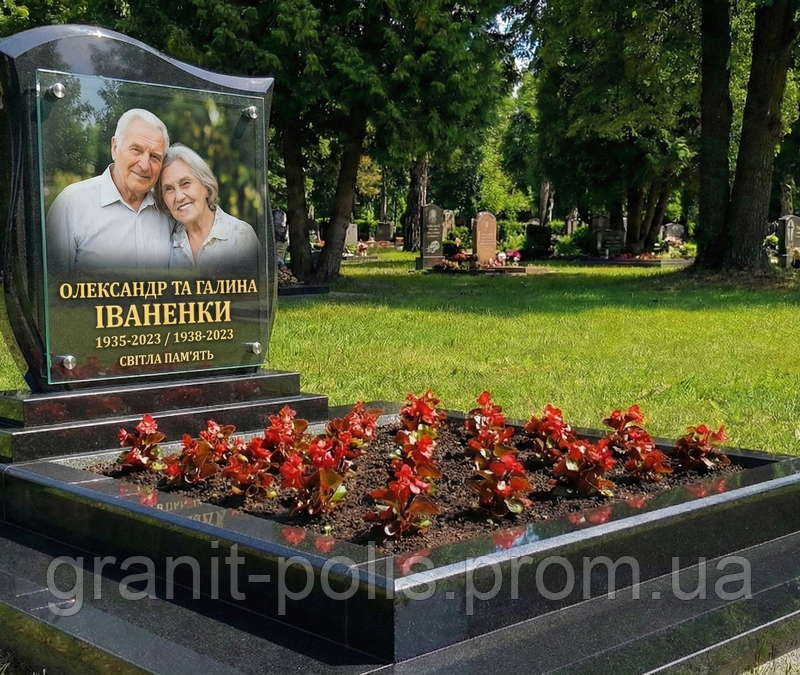 Елітний гранітний пам'ятник для сімейної пари