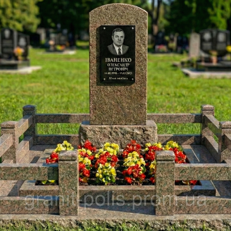 Комплекс пам'ятник граніт чорний одинарний